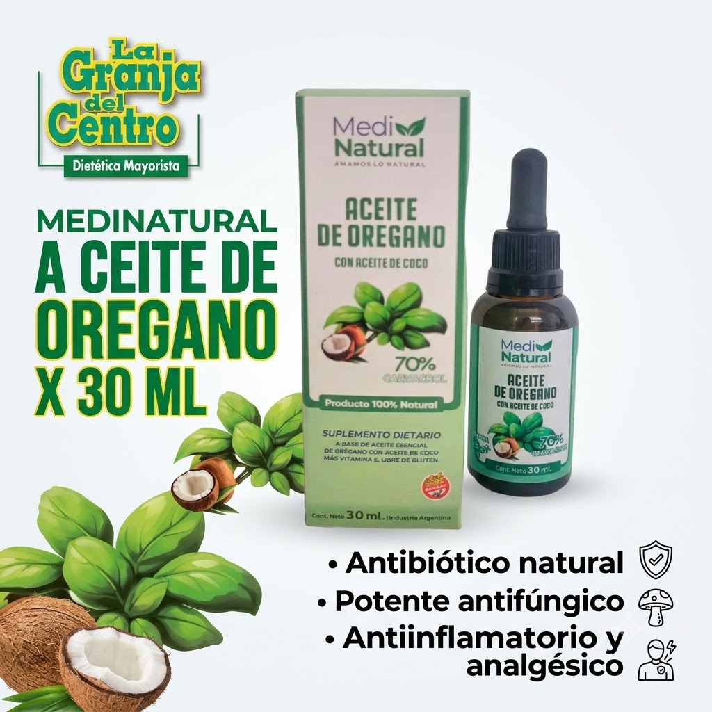 Novedades Productos MEDINATURAL - ACEITE DE OREGANO X 30 ML